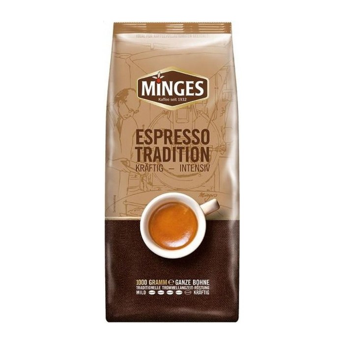 MINGES ESPRESSO TRADITION 1932 Espressobohnen, Arabica- und Robustabohnen kräftig, 1 kg