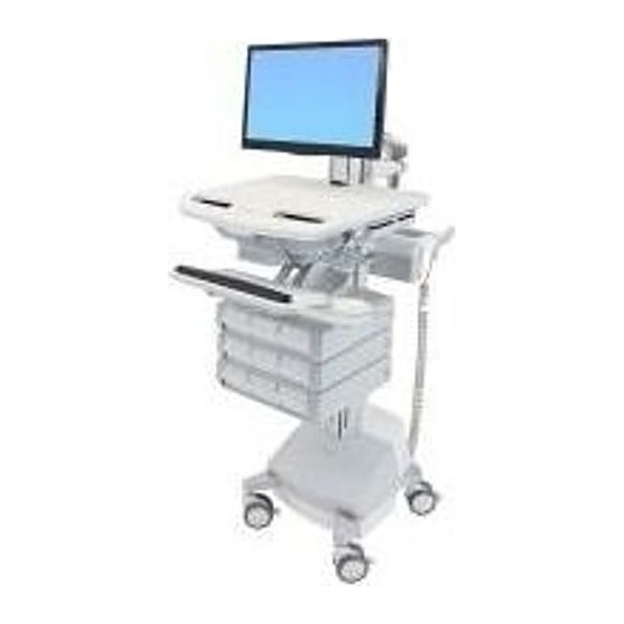 ergotron Visitenwagen StyleView SV44 Monitor Gelenk grau für 1 Monitor, 1 Tastatur, 1 Maus