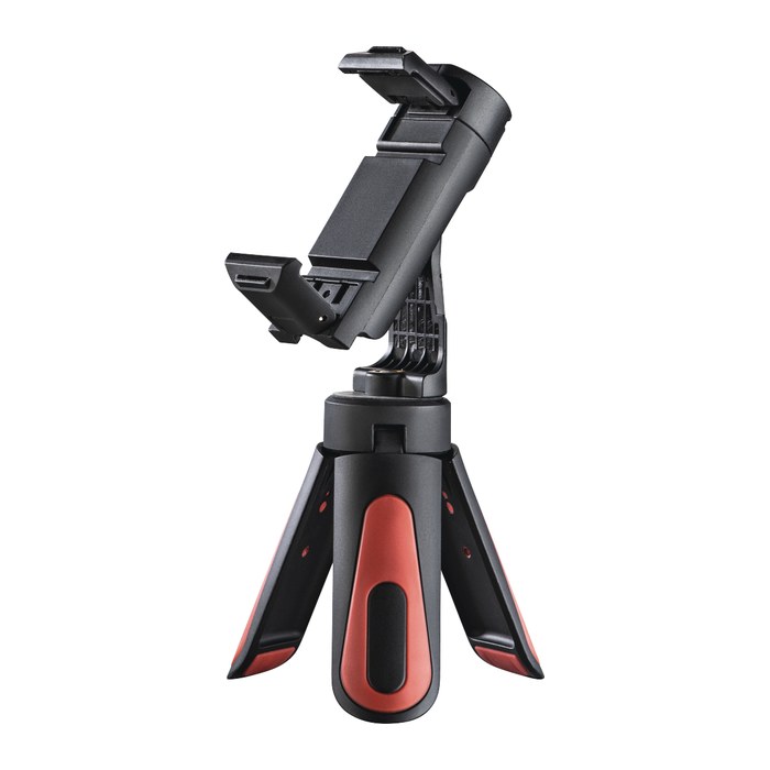 hama Pocket II Rotation Ministativ für Smartphones schwarz, rot