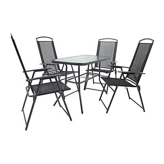 VCM my garden Sitzgruppe anthrazit Textilene, Metall, 5-teilig