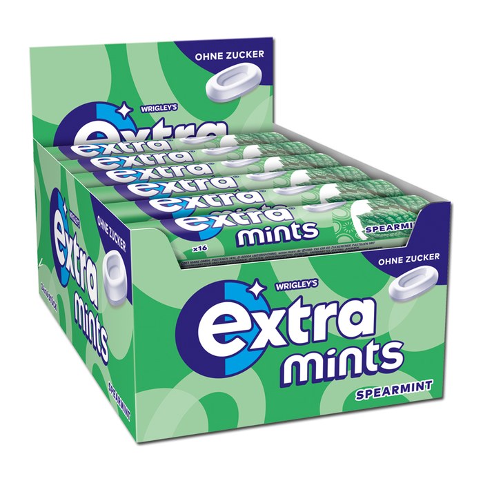 extra® mints Bonbons 24x 16 Dragees, 24 St.