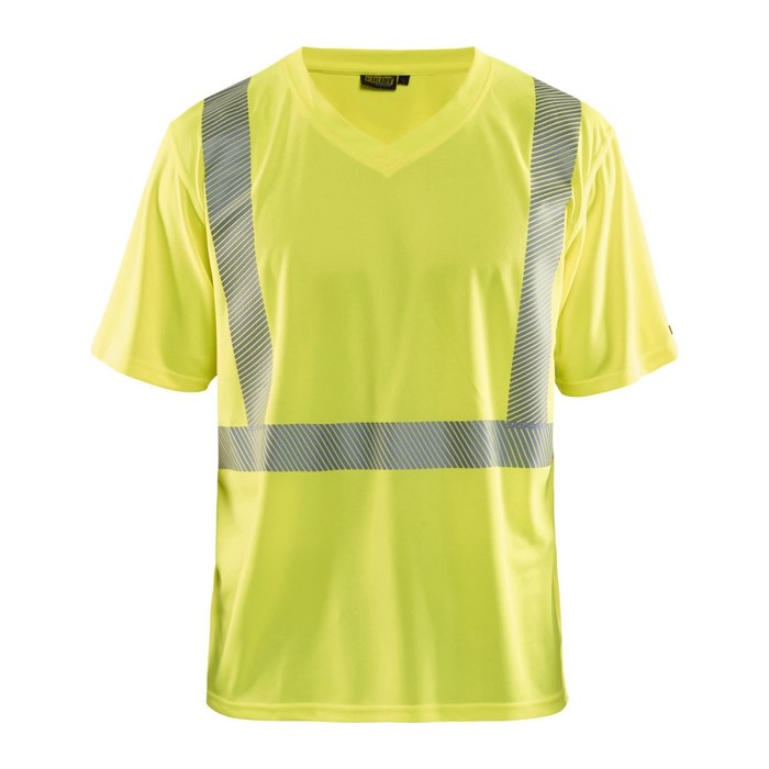 BLAKLÄDER® unisex Warnschutz Shirt 3386 gelb Größe 5XL, 1 St.