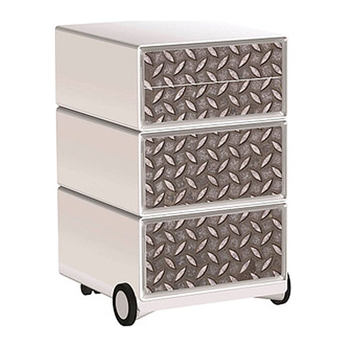 PAPERFLOW easyBox Industrial Rollcontainer weiß, bunt 61789 4 Auszüge 39,0 x 43,6 x 64,2 cm