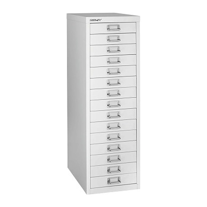 BISLEY MultiDrawer™ L3915 Schubladenschrank verkehrsweiß 15 Schubladen 27,8 x 38,0 x 85,7 cm, 1 St.