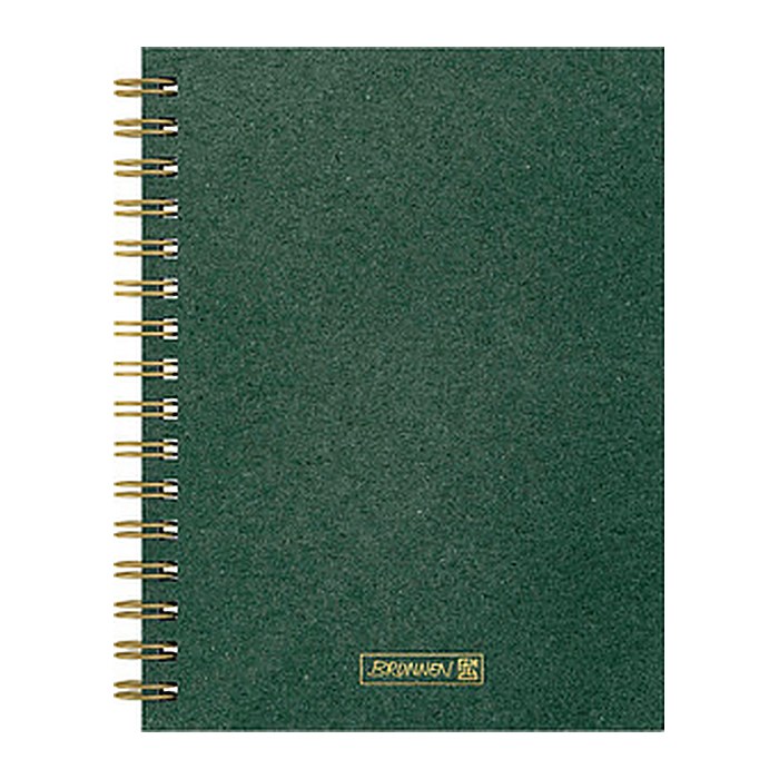 BRUNNEN Notizbuch Premium Wire DIN A5 punktkariert, dunkelgrün Hardcover 192 Seiten, 1 St.