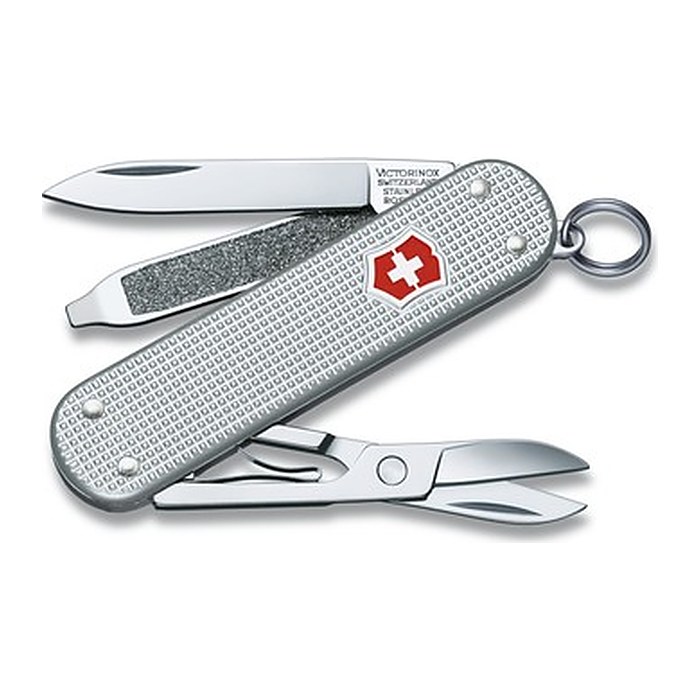 VICTORINOX Schweizer Taschenmesser Classic Alox silber, 1 St.