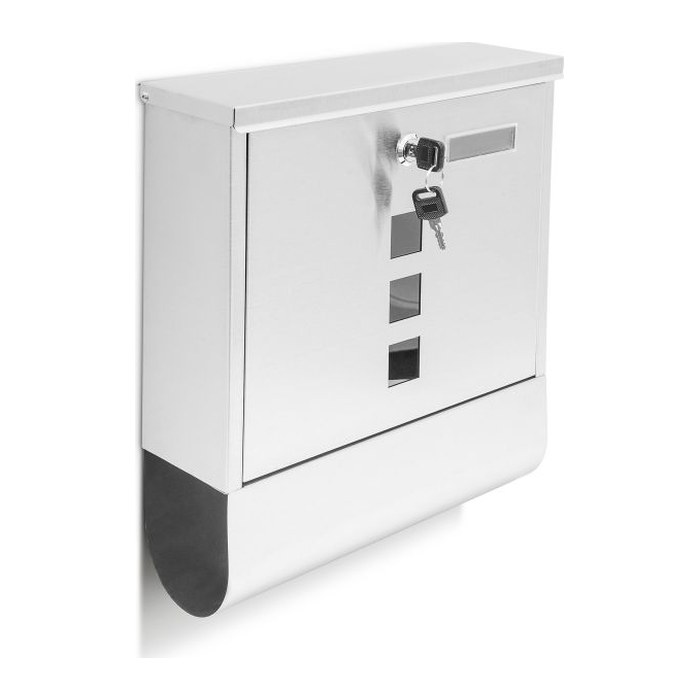 relaxdays Briefkasten 10018448_0 silber