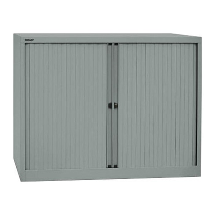 BISLEY Cito Rollladenschrank silber 2 Fachböden 120,0 x 43,0 x 103,0 cm