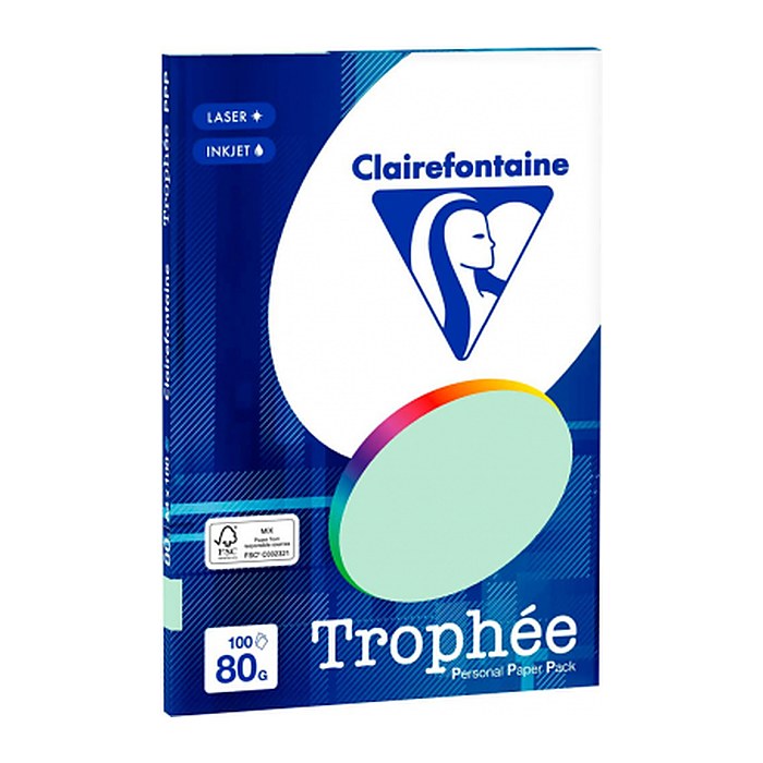 Clairefontaine Kopierpapier Trophée hellgrün DIN A4 80 g/qm 100 Blatt