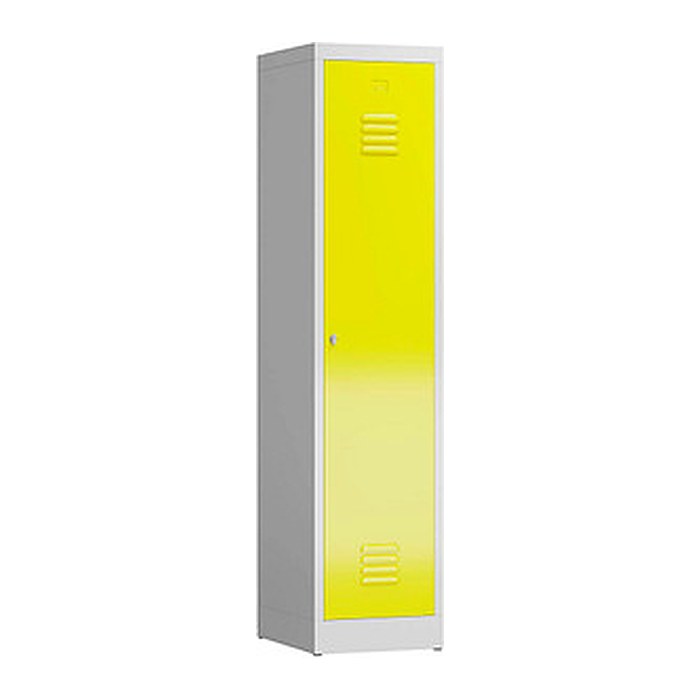 ClassiX Spind lichtgrau, zinkgelb X-515116, 1 Schließfach 41,5 x 50,0 x 180,0 cm
