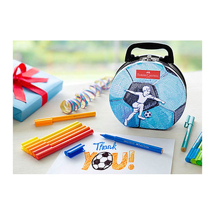 FABER-CASTELL Connector Fußballkoffer Filzstifte farbsortiert, 1 St.