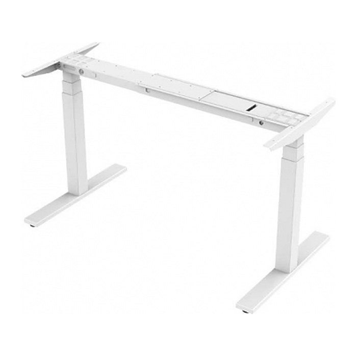 BISLEY E-WonderTech höhenverstellbares Schreibtischgestell verkehrsweiß rechteckig, T-Fuß-Gestell weiß 110,0 - 180,0 x 60,0 - 80,0 cm