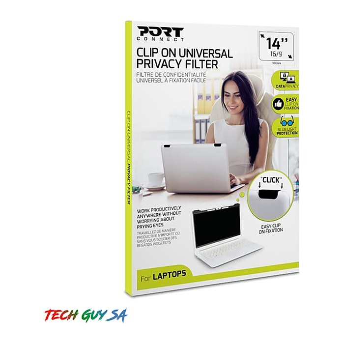 Port Blickschutzfilter Laptop 14" Zoll 16:9 Clip-On