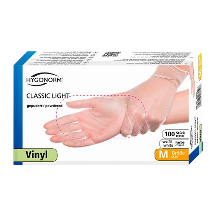 HYGONORM unisex Einmalhandschuhe CLASSIC LIGHT weiß Größe L, 100 St.